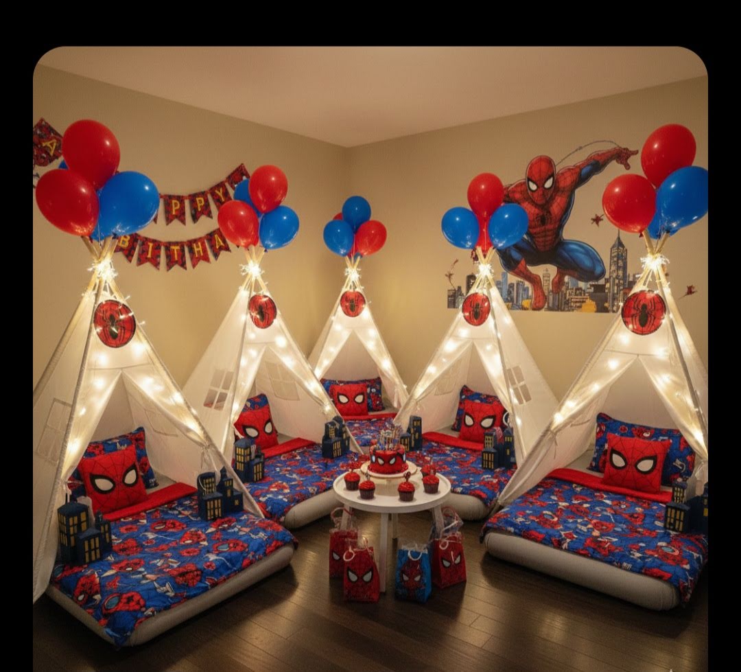 Tee Pee Sleepover Party (4 Tents)
